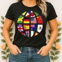 International World Flags Traveler Travelling World Flags Women's T-Shirt thumb 2