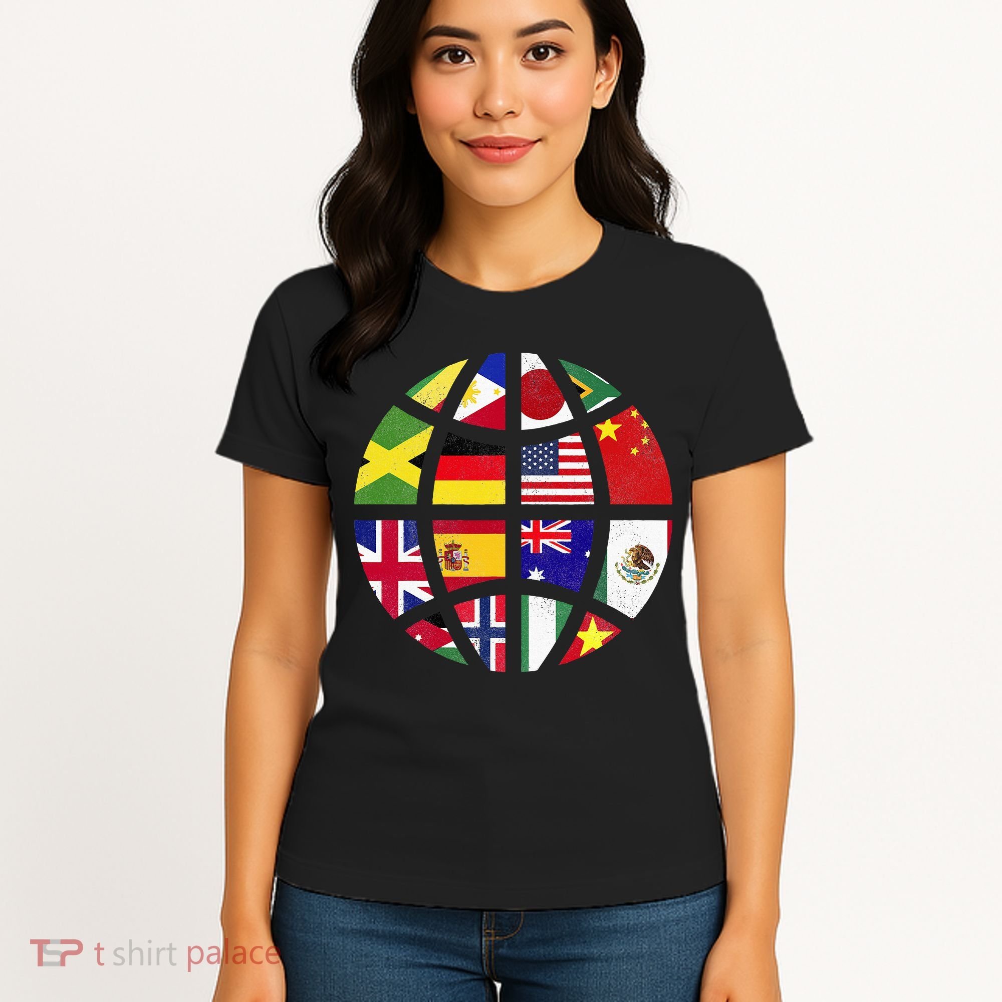 International World Flags Traveler Travelling World Flags Women's T-Shirt