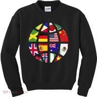 International World Flags Traveler Travelling World Flags Kids Sweatshirt thumb 0