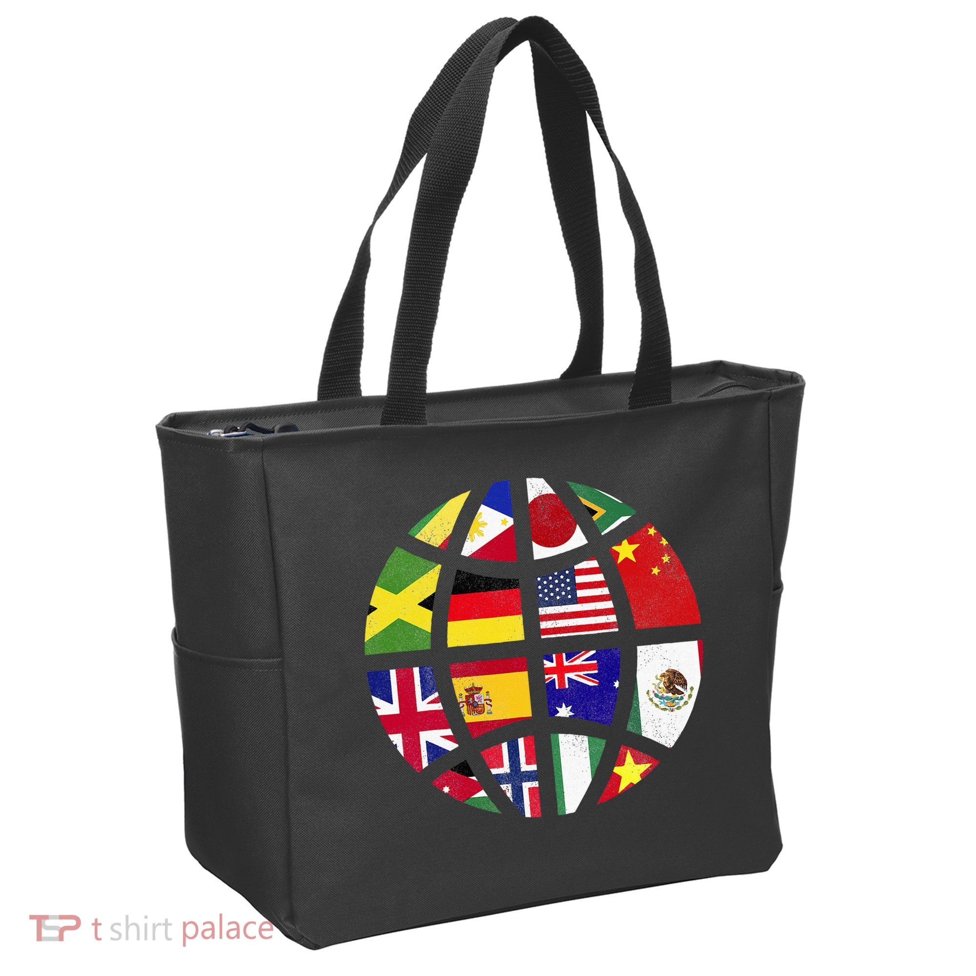 International World Flags Traveler Travelling World Flags Tote Bag