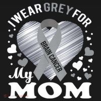 I Wear Grey For My Mom Gift Brain Cancer Awareness Gift Women's Hoodie thumb 2