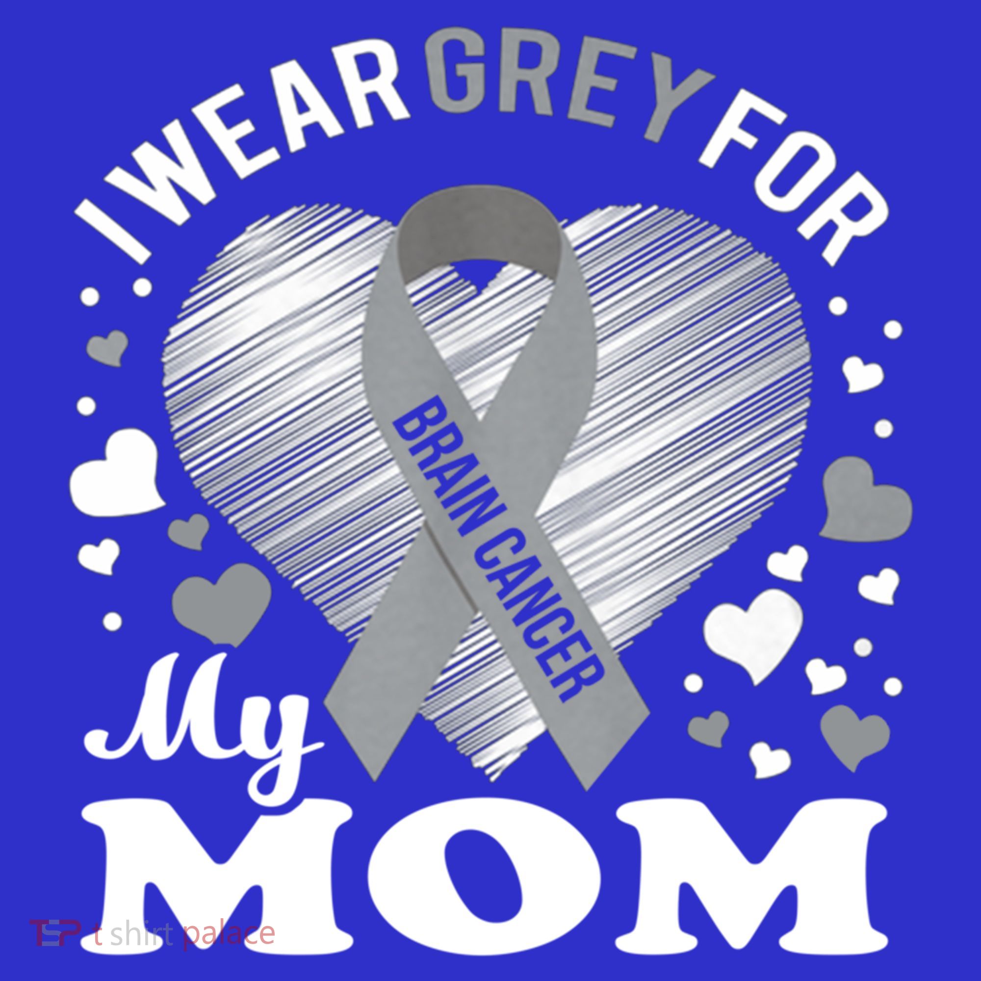I Wear Grey For My Mom Gift Brain Cancer Awareness Gift Coaster