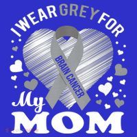 I Wear Grey For My Mom Gift Brain Cancer Awareness Gift Women's Tank Top thumb 5