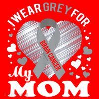 I Wear Grey For My Mom Gift Brain Cancer Awareness Gift Santa Hat thumb 1