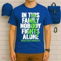 I Wear Green Ribbon Fight The Stigma Tal Health Awareness Great Gift T-Shirt thumb 6