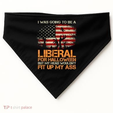 I Was Going To Be A Liberal For Halloween Flag USA-Made Doggie Bandana