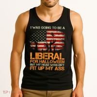 I Was Going To Be A Liberal For Halloween Flag Tank Top thumb 3