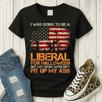 I Was Going To Be A Liberal For Halloween Flag Women's T-Shirt thumb 3