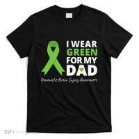 I Wear Green For My Dad TBI Awareness Green Ribbon T-Shirt thumb 0
