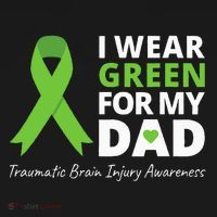 I Wear Green For My Dad TBI Awareness Green Ribbon Women's Tank Top thumb 5
