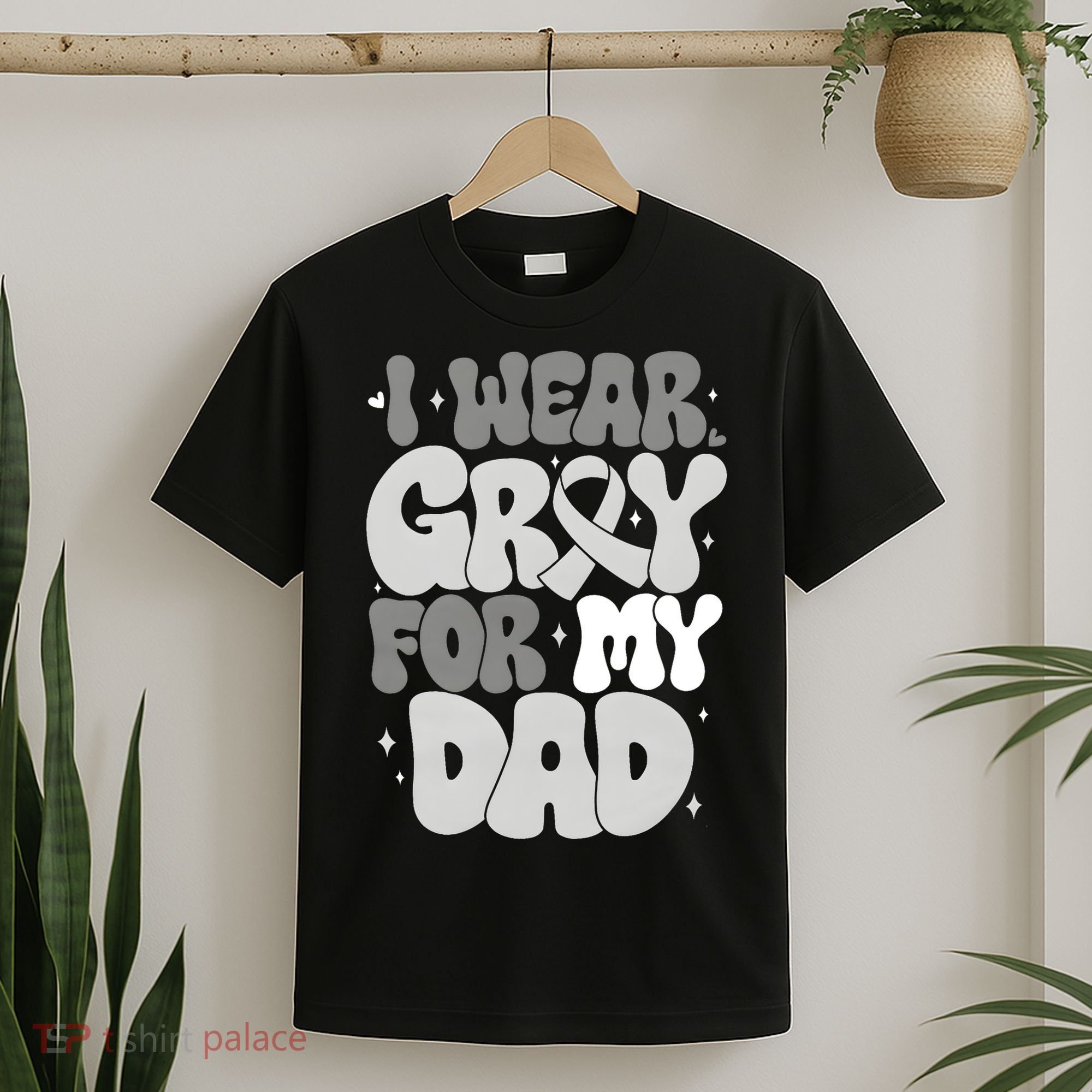 I Wear Gray For My Dad Brain Cancer Awareness T-Shirt
