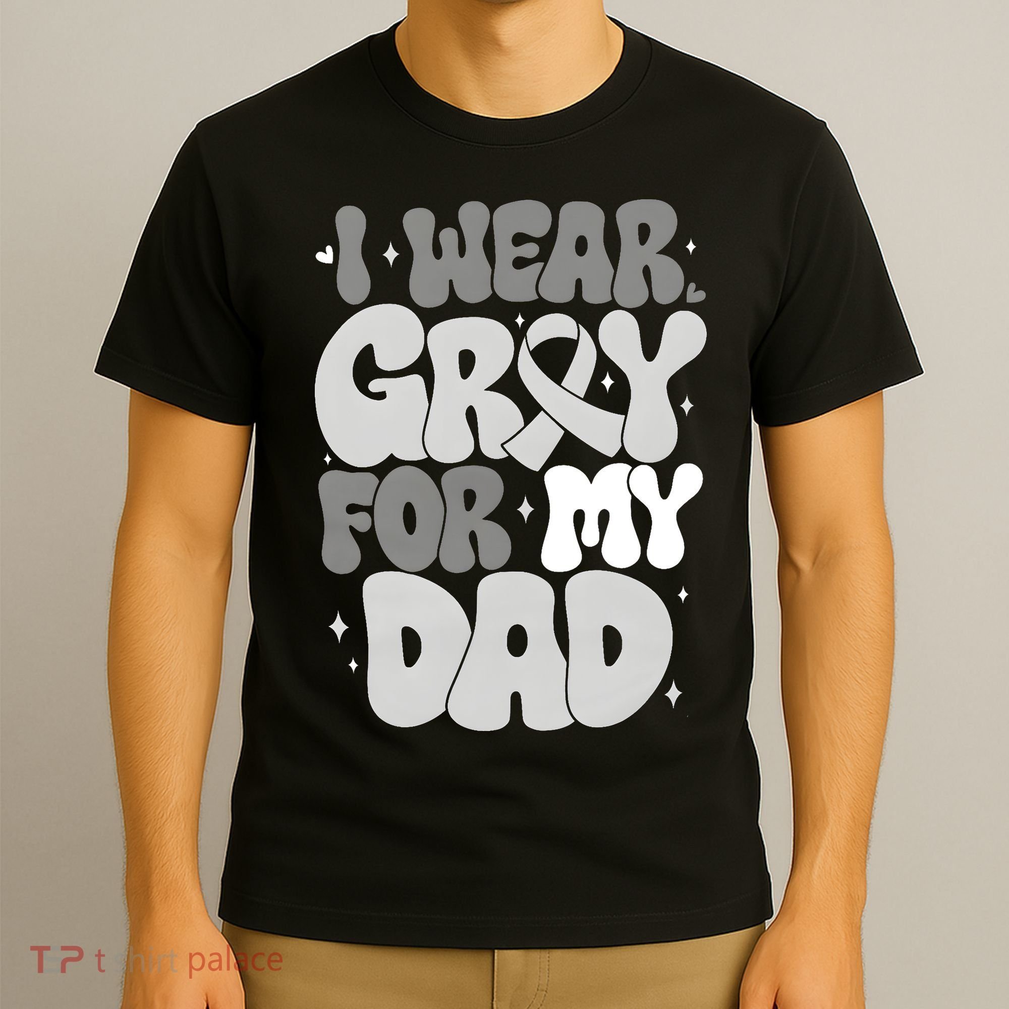 I Wear Gray For My Dad Brain Cancer Awareness T-Shirt
