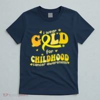 I Wear Gold For Childhood Cancer Awareness T-Shirt thumb 5