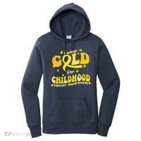 I Wear Gold For Childhood Cancer Awareness Women's Hoodie thumb 0