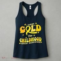 I Wear Gold For Childhood Cancer Awareness Women's Tank Top thumb 3