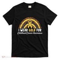 I Wear Gold For Childhood Cancer Awareness T-Shirt thumb 0