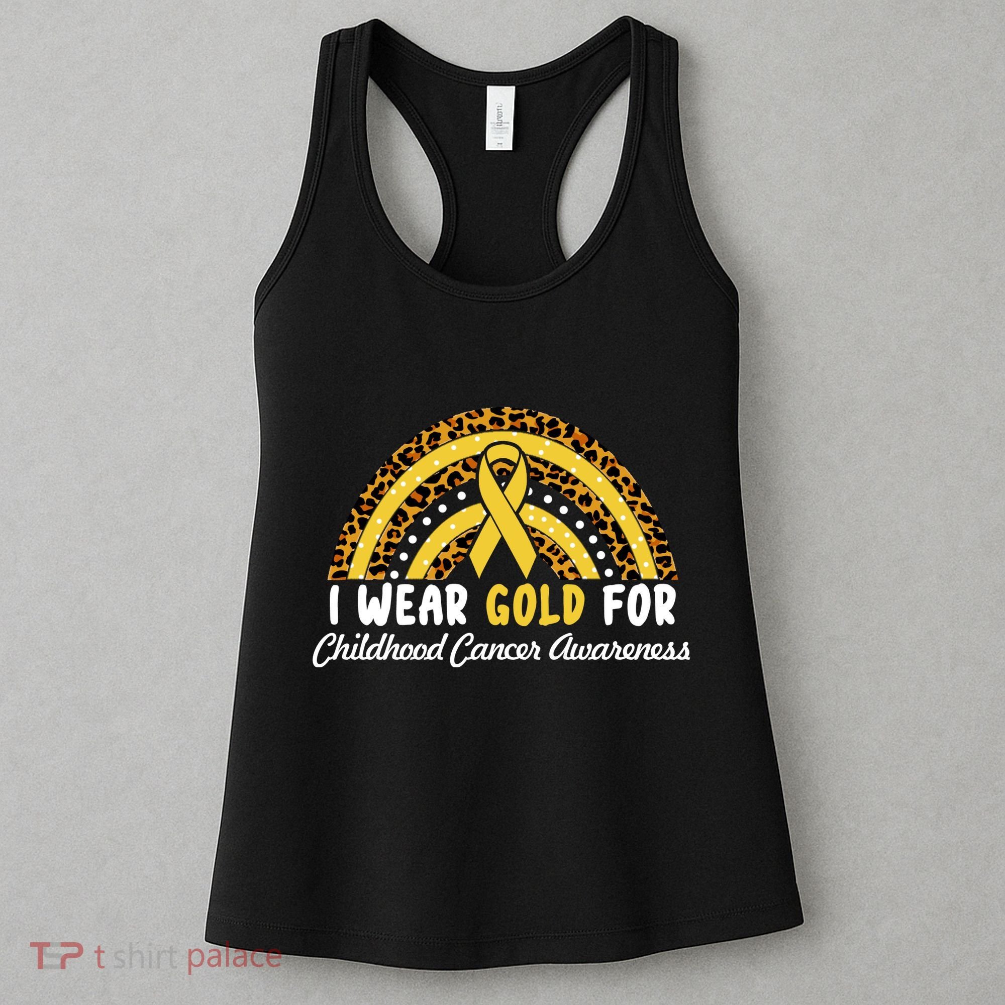 I Wear Gold For Childhood Cancer Awareness Women's Tank Top