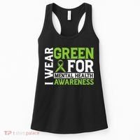 I Wear Green Mental Health Awareness Mental Health Matters Women's Tank Top thumb 0