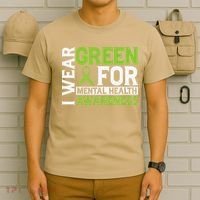 I Wear Green Mental Health Awareness Mental Health Matters T-Shirt thumb 6