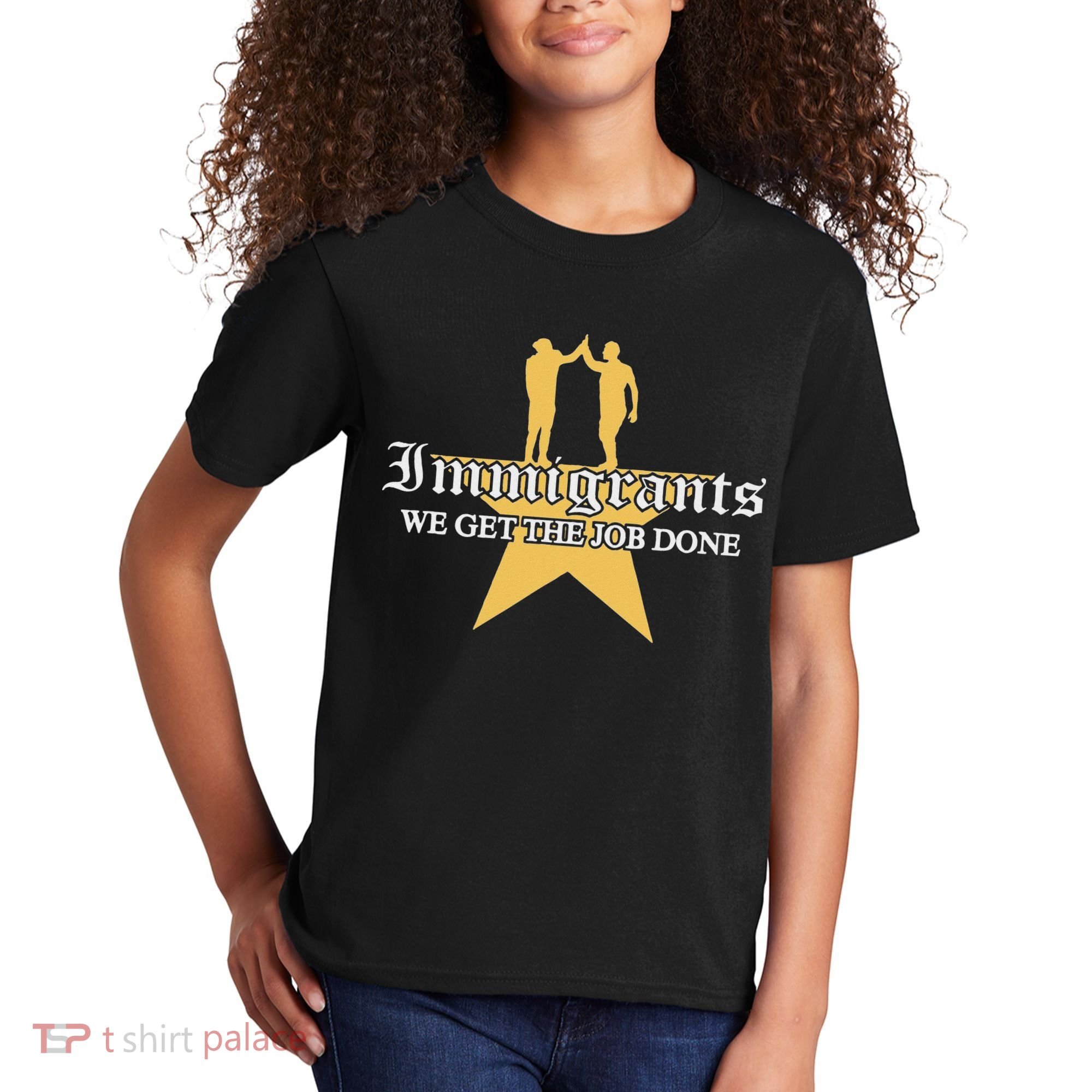 Immigrants We Get The Job Done Stars Kids T-Shirt