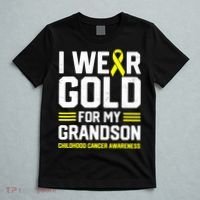 I Wear Gold For My Grandson Childhood Cancer Awareness T-Shirt thumb 5