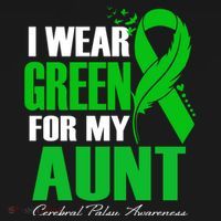 I Wear Green For My Aunt Cerebral Palsy Awareness Feather Cool Gift Women's Hoodie thumb 2