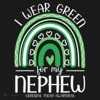 I Wear Green For My Nephew Cerebral Palsy Awareness T-Shirt thumb 7