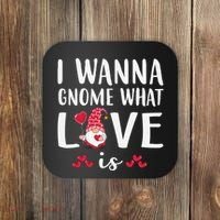 I Wanna Gnome What Love Is Valentine Day Coaster thumb 0