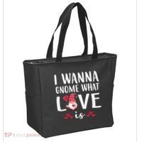 I Wanna Gnome What Love Is Valentine Day Tote Bag thumb 2