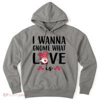 I Wanna Gnome What Love Is Valentine Day Hoodie thumb 0