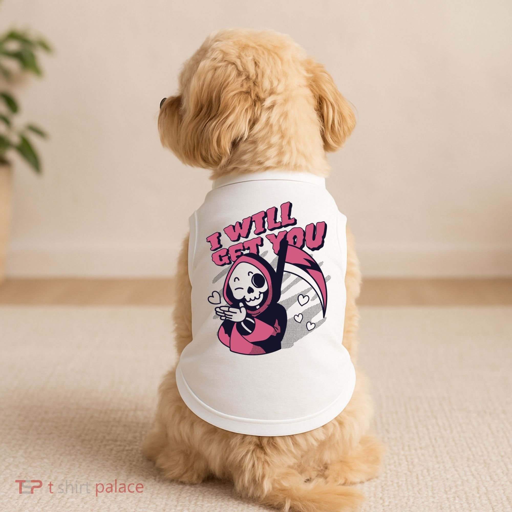 I Will Get You Grim Reaper Cute Gift Doggie Tank