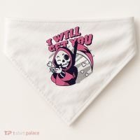 I Will Get You Grim Reaper Cute Gift USA-Made Doggie Bandana thumb 0