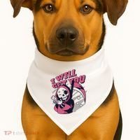 I Will Get You Grim Reaper Cute Gift USA-Made Doggie Bandana thumb 1