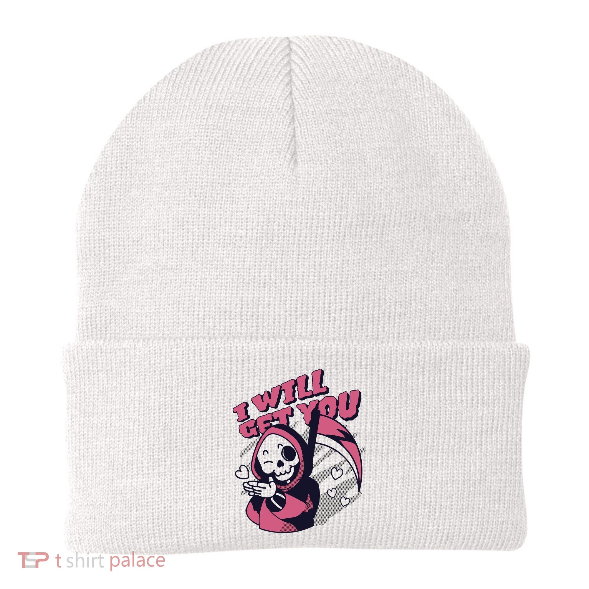 I Will Get You Grim Reaper Cute Gift Beanie