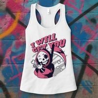 I Will Get You Grim Reaper Cute Gift Women's Tank Top thumb 3
