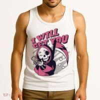 I Will Get You Grim Reaper Cute Gift Tank Top thumb 3