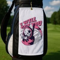 I Will Get You Grim Reaper Cute Gift Golf Towel thumb 2