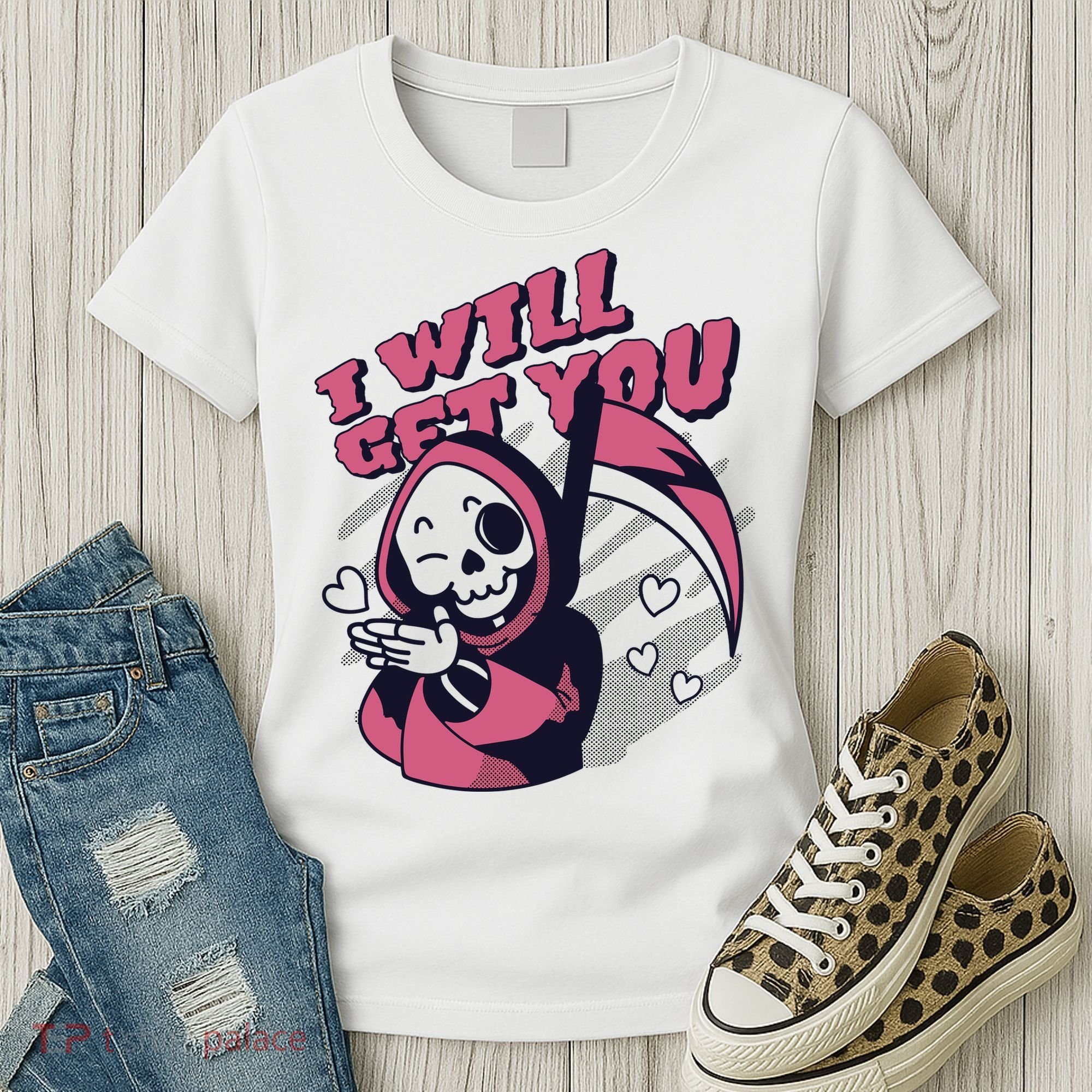 I Will Get You Grim Reaper Cute Gift Women's T-Shirt