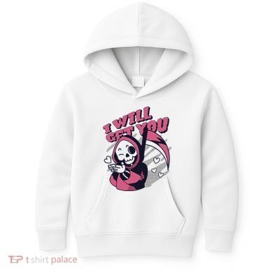 I Will Get You Grim Reaper Cute Gift Kids Hoodie