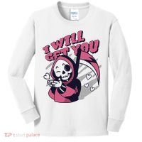 I Will Get You Grim Reaper Cute Gift Kids Long Sleeve Shirt thumb 0