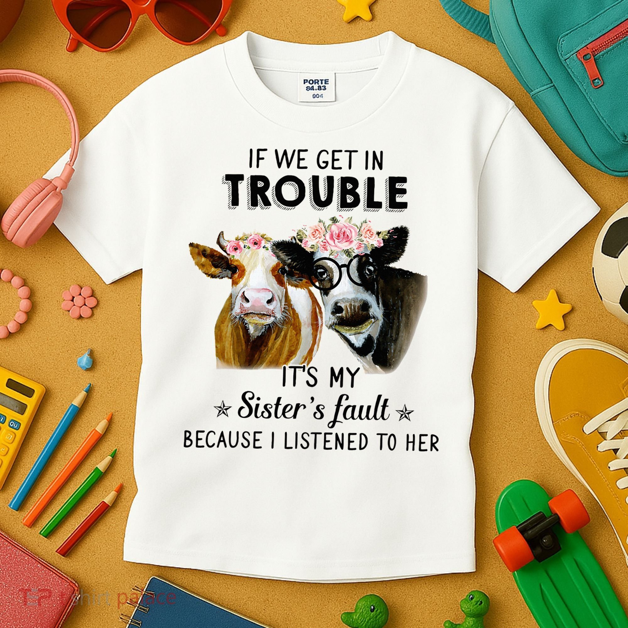 If We Get In Trouble ItS My SisterS Fault Kids T-Shirt