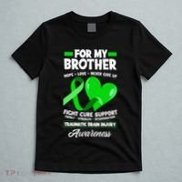 I Wear Green For My Brother TBI Brain Injury Awareness T-Shirt thumb 5