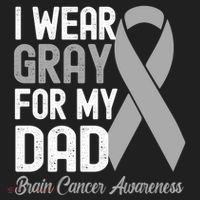 I Wear Gray For My Dad Brain Cancer Awareness Gift Women's Sweatshirt thumb 2