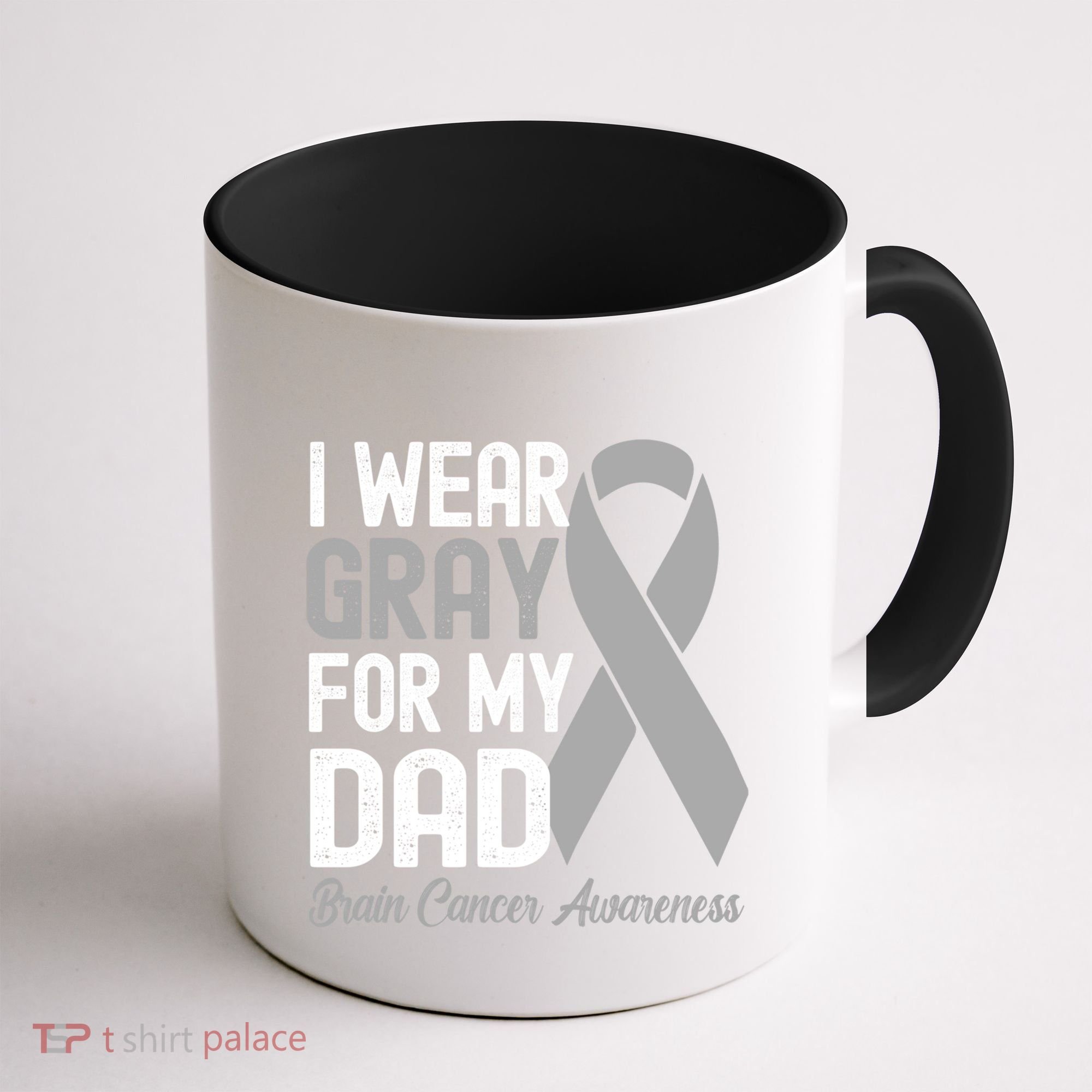 I Wear Gray For My Dad Brain Cancer Awareness Gift Coffee Mug
