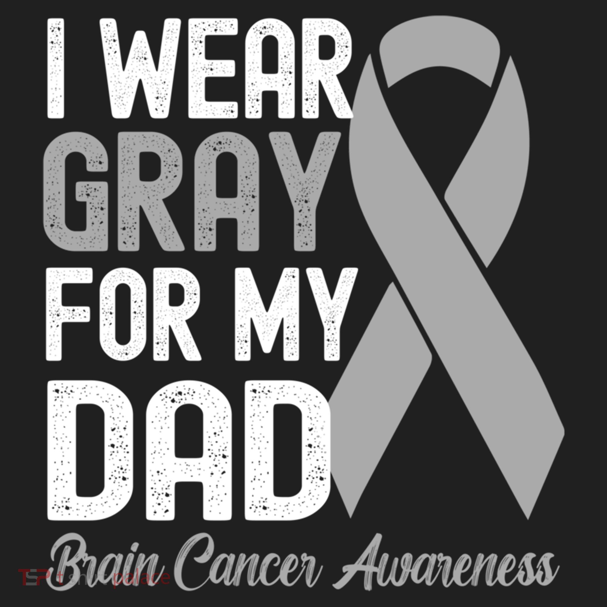 I Wear Gray For My Dad Brain Cancer Awareness Gift Beanie