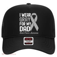 I Wear Gray For My Dad Brain Cancer Awareness Gift Hat thumb 0