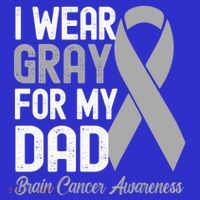 I Wear Gray For My Dad Brain Cancer Awareness Gift Sweatshirt thumb 3