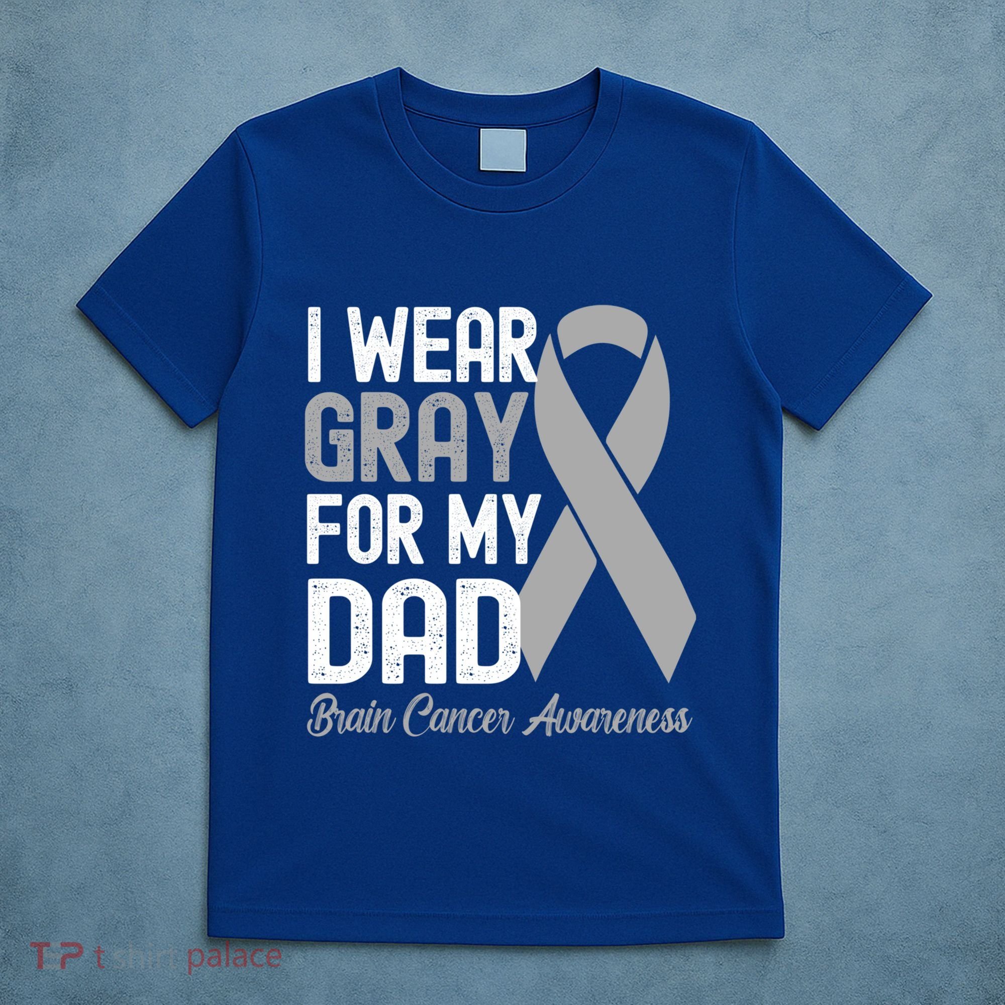 I Wear Gray For My Dad Brain Cancer Awareness Gift T-Shirt