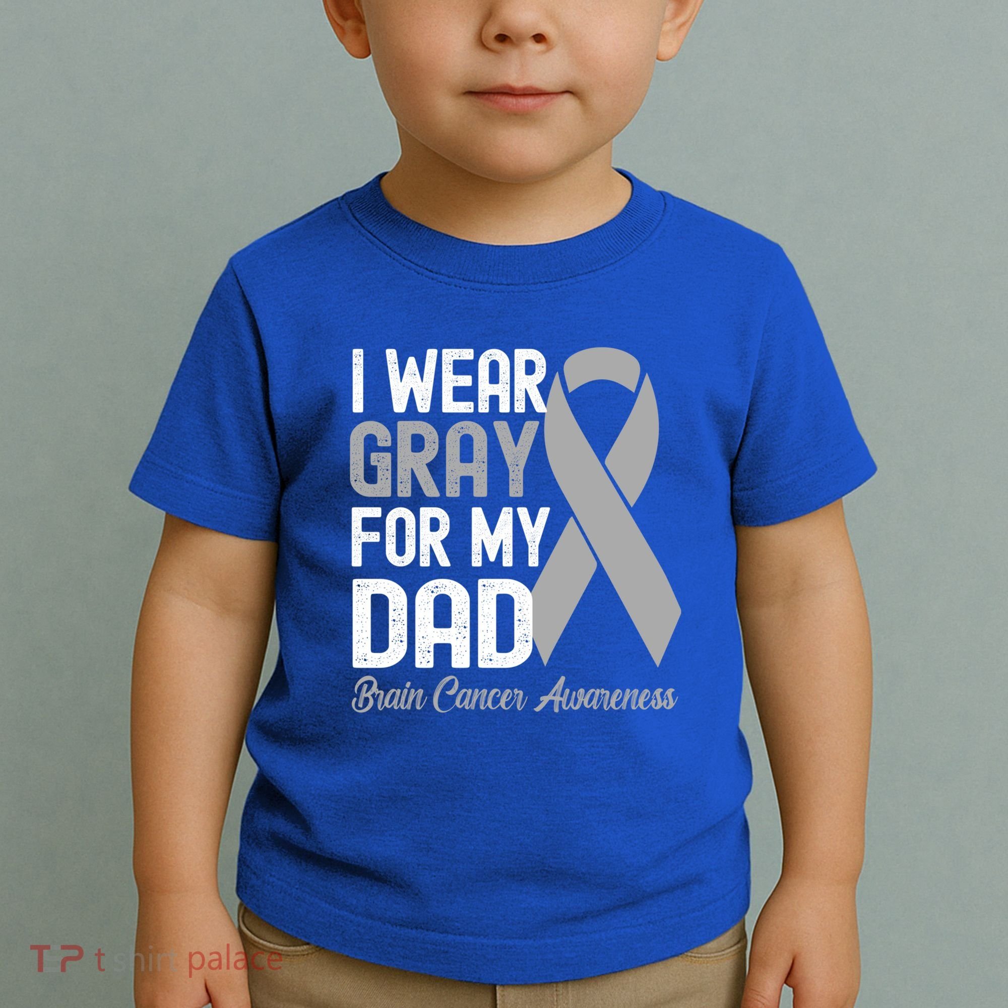 I Wear Gray For My Dad Brain Cancer Awareness Gift Toddler T-Shirt