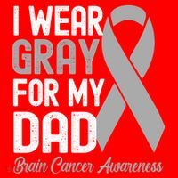 I Wear Gray For My Dad Brain Cancer Awareness Gift Santa Hat thumb 1